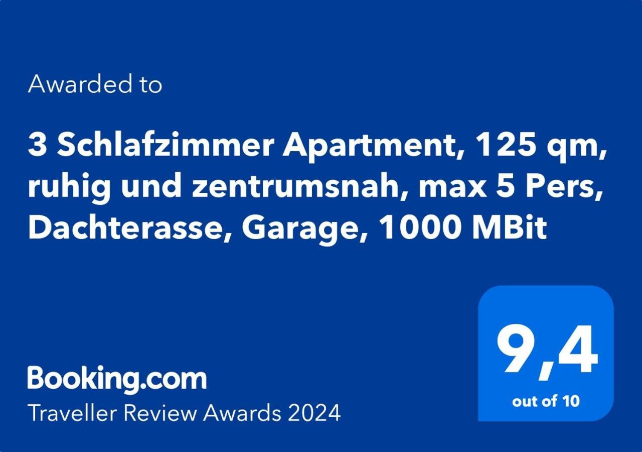 4 Zimmer Apartment, 125 Qm, Ruhig Und Zentrumsnah, Max 5 Pers, Dachterasse, Garage, 1000 Mbit Böblingen Buitenkant foto